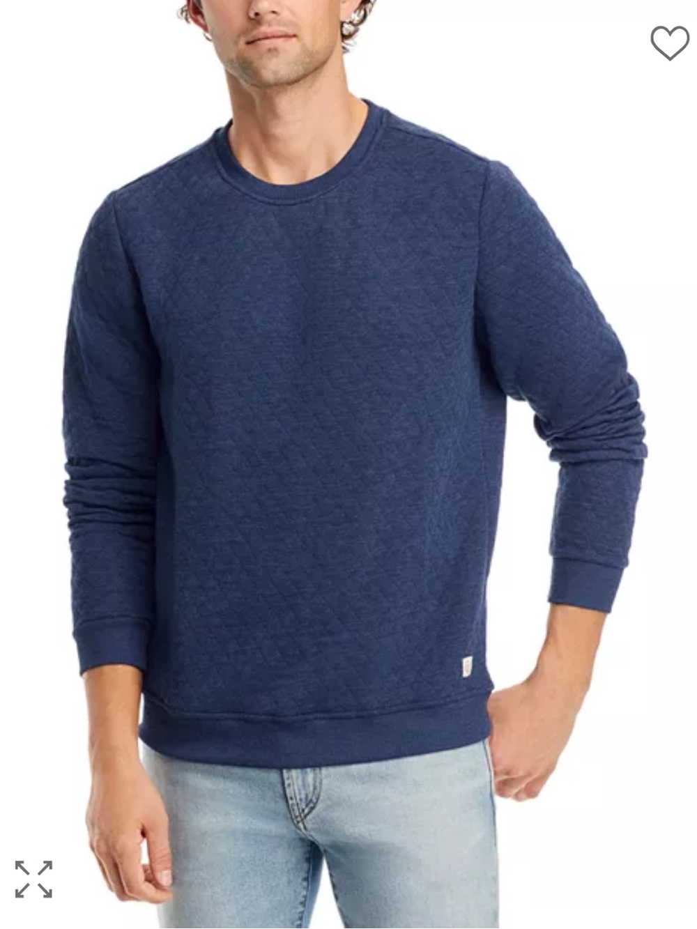 Marine Layer Corbet Quilted Crewneck Sweater L